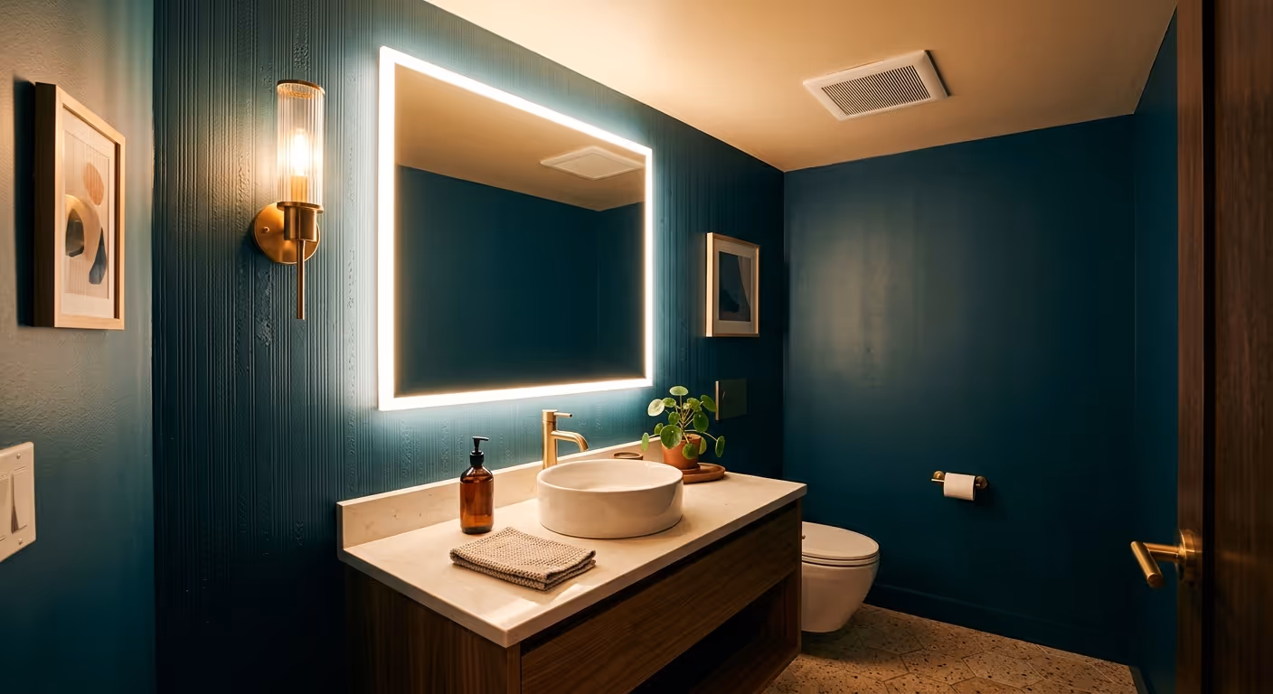Lighting, Mirrors and Ventilation for Windowless Spaces