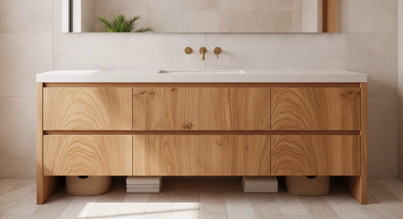 Solid Timber vs Timber Veneer vs Timber-Top Vanities