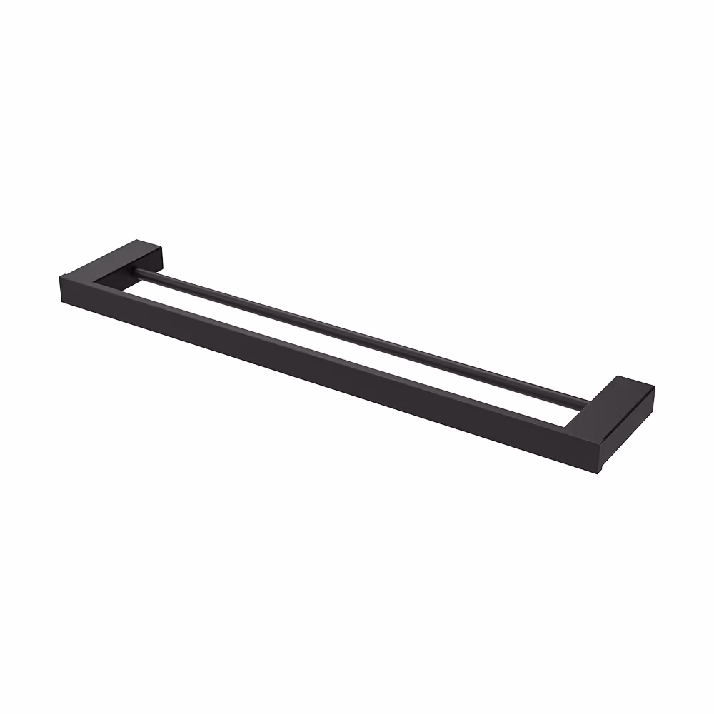 Fienza Koko Double Towel Rail 610mm — Matte Black