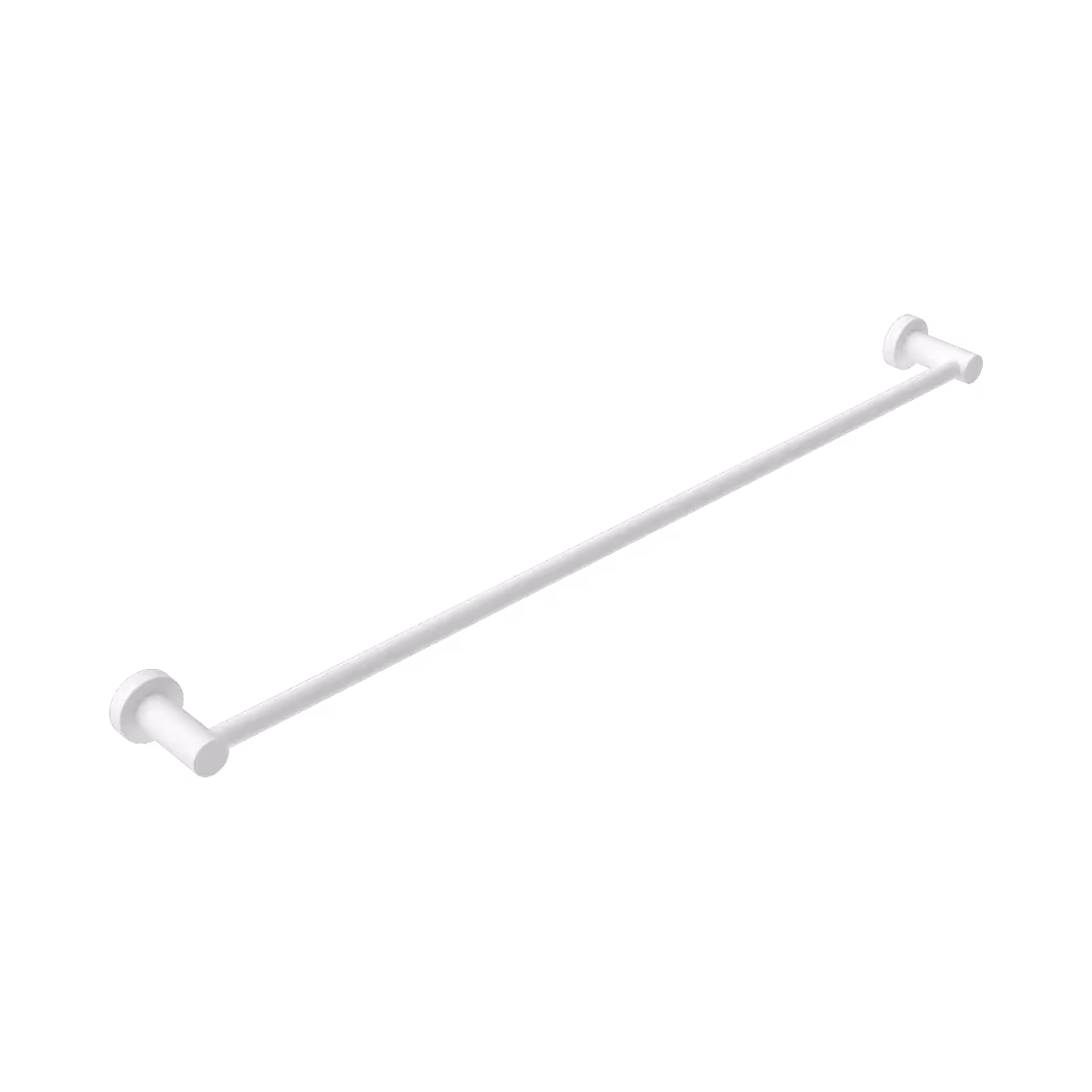 Nero Mecca Single Towel Rail 800mm — Matte White