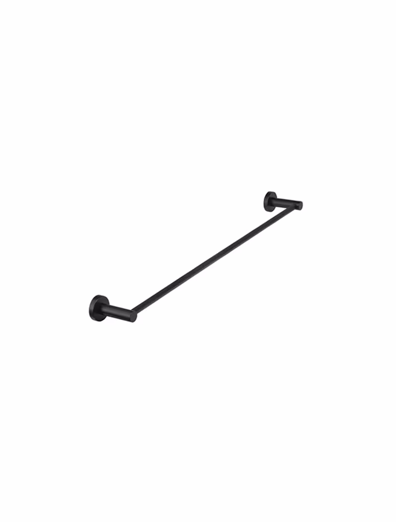 Meir Round Single Towel Rail 600mm — Matte Black