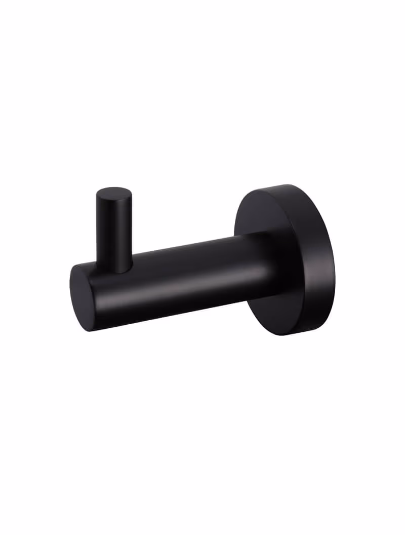 Meir Round Robe Hook — Matte Black