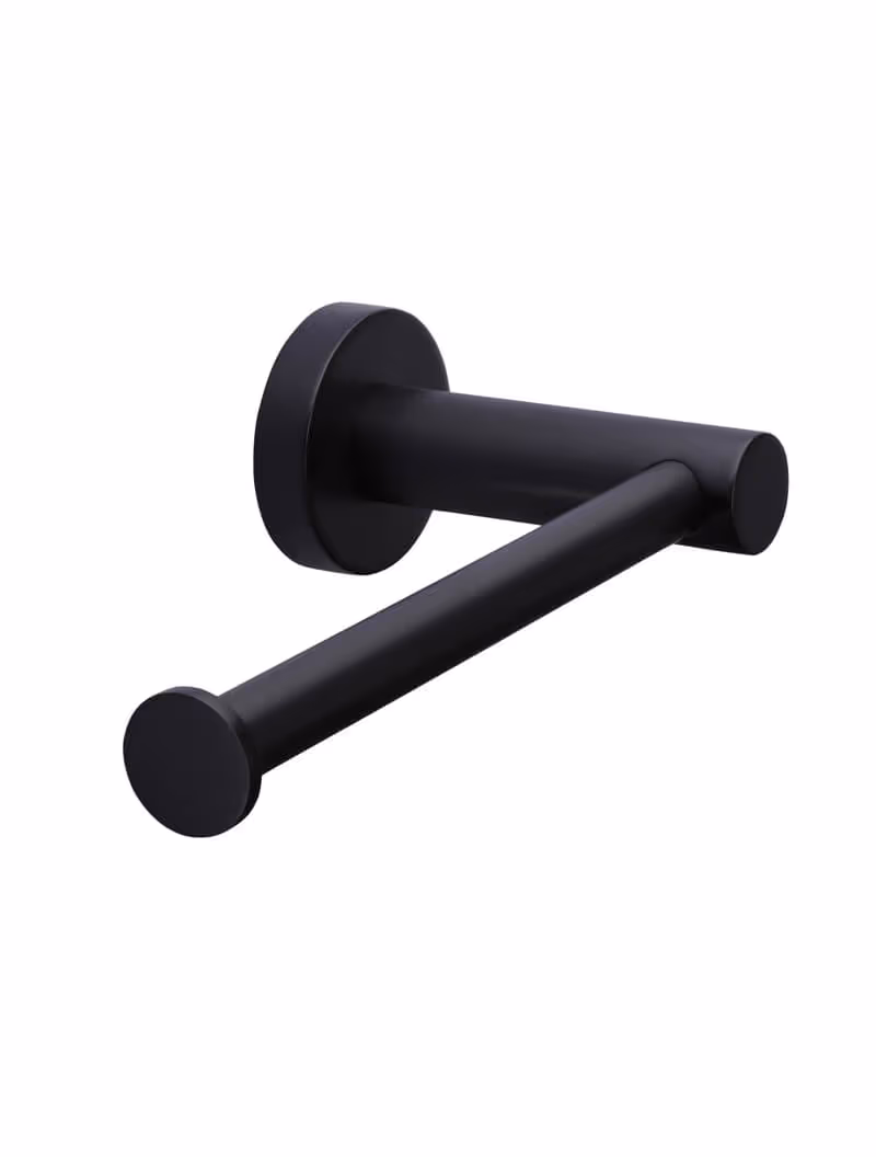 Meir Round Toilet Roll Holder — Matte Black