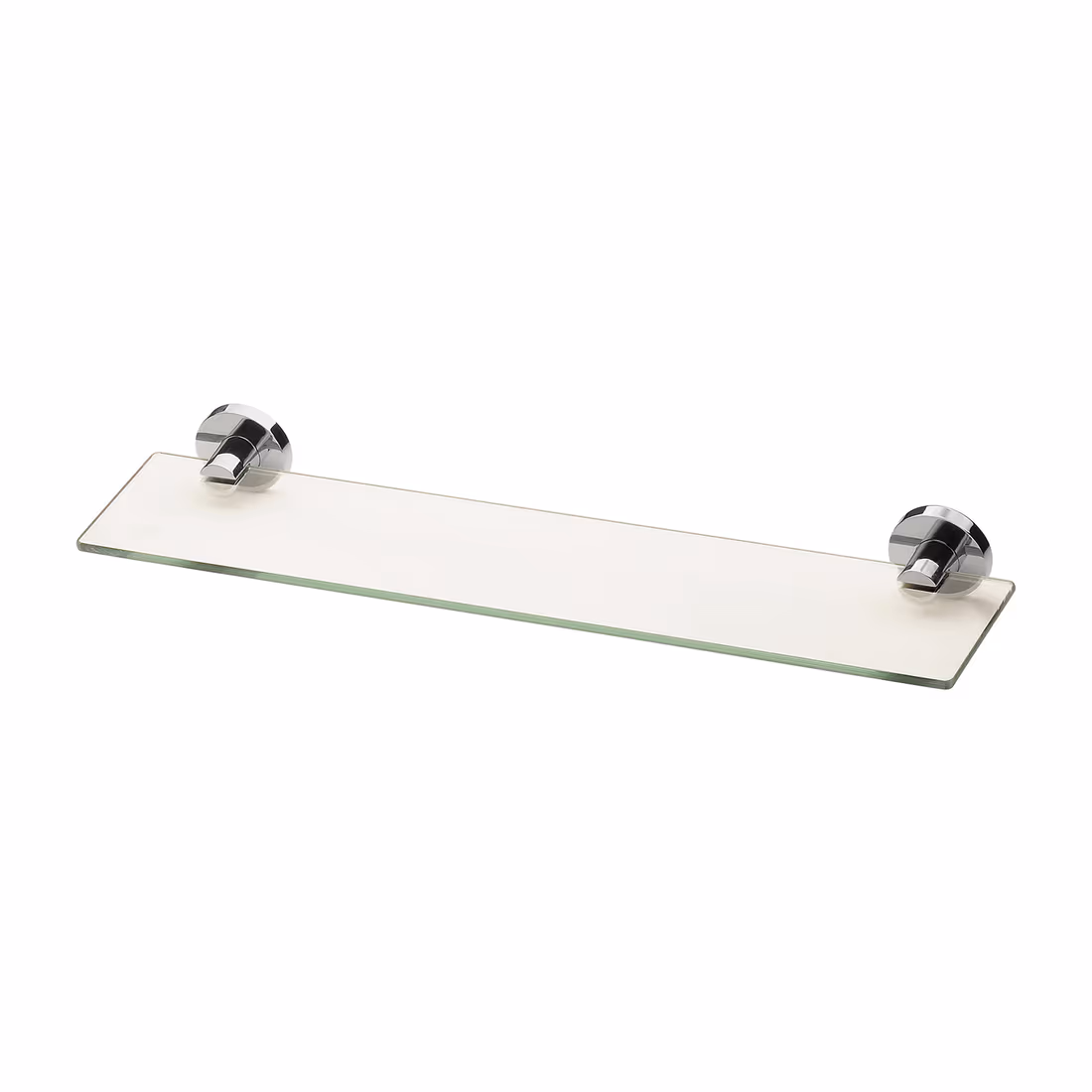 Phoenix Radii Glass Shelf — Round Plate, Chrome