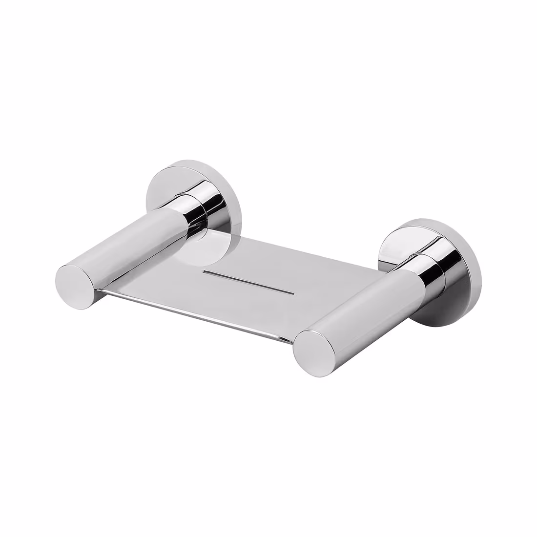 Phoenix Radii Soap Dish — Round Plate, Chrome