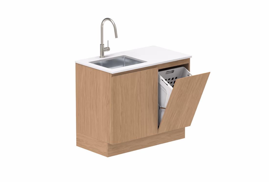 ADP Essentials 1050mm Door & Hamper Floor Cabinet