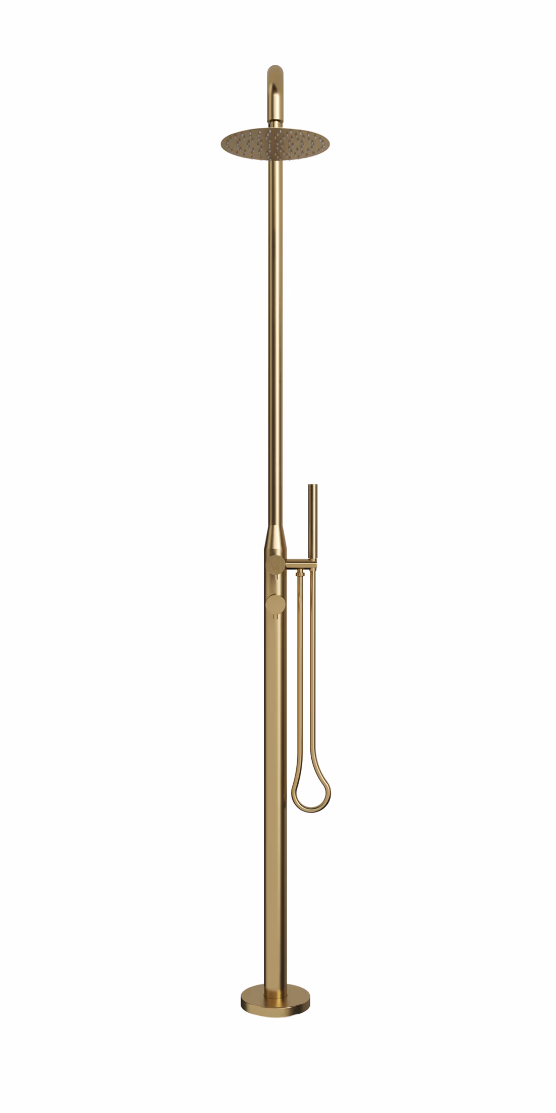 Linsol Lamezia Marine Grade Outdoor Shower — Brushed Brass