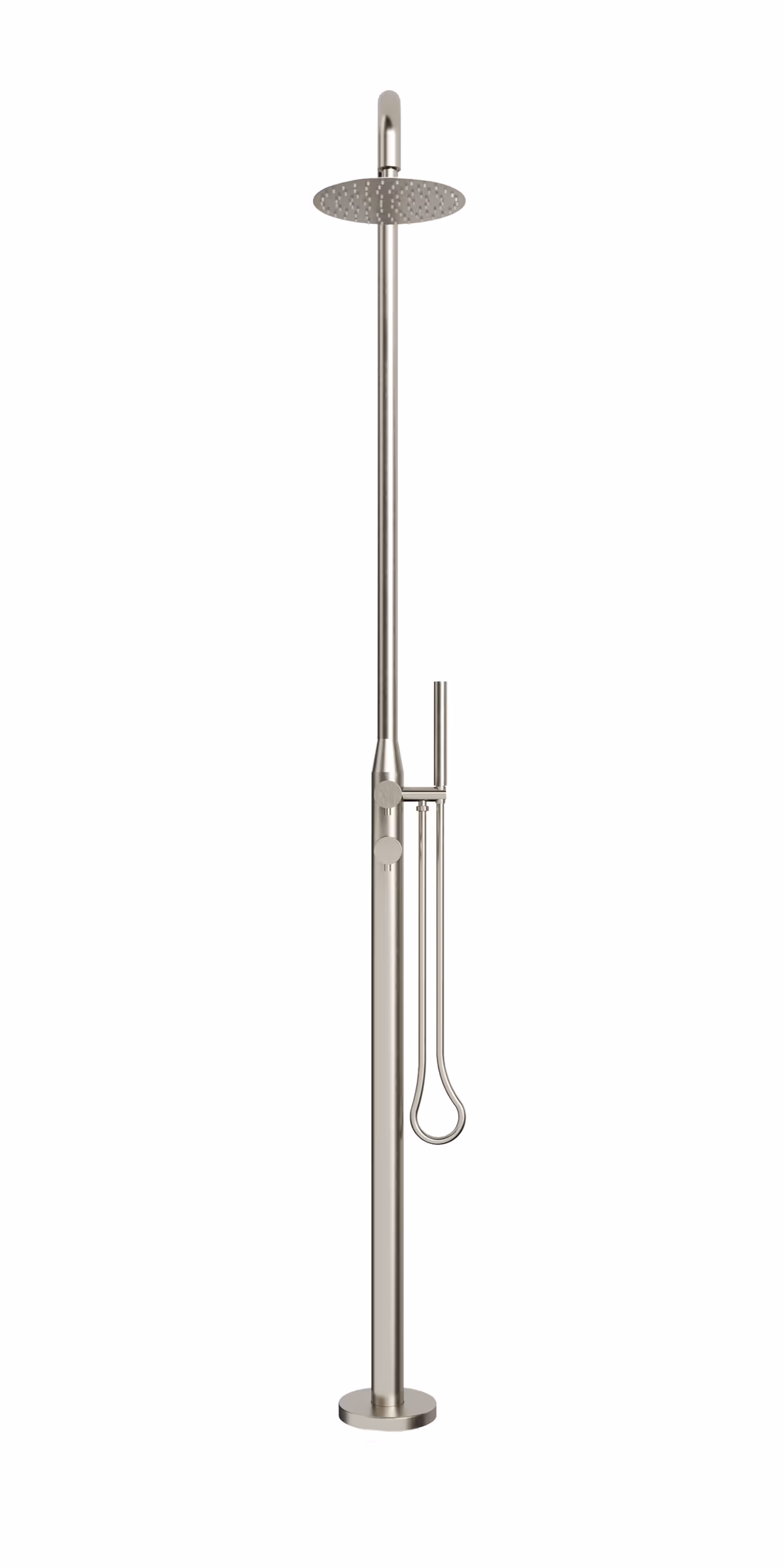 Linsol Lamezia Marine Grade Outdoor Shower — Brushed Nickel