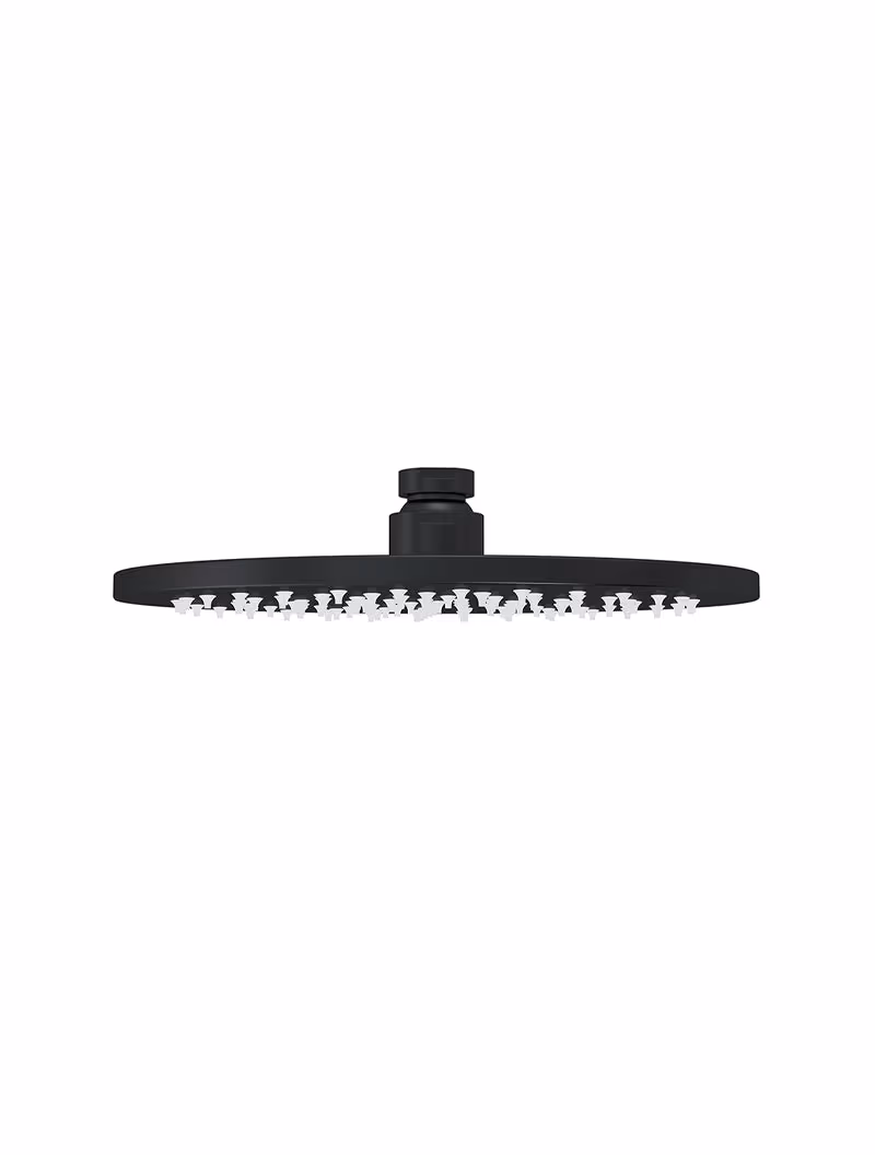 Meir Round Shower Rose 200mm — Matte Black