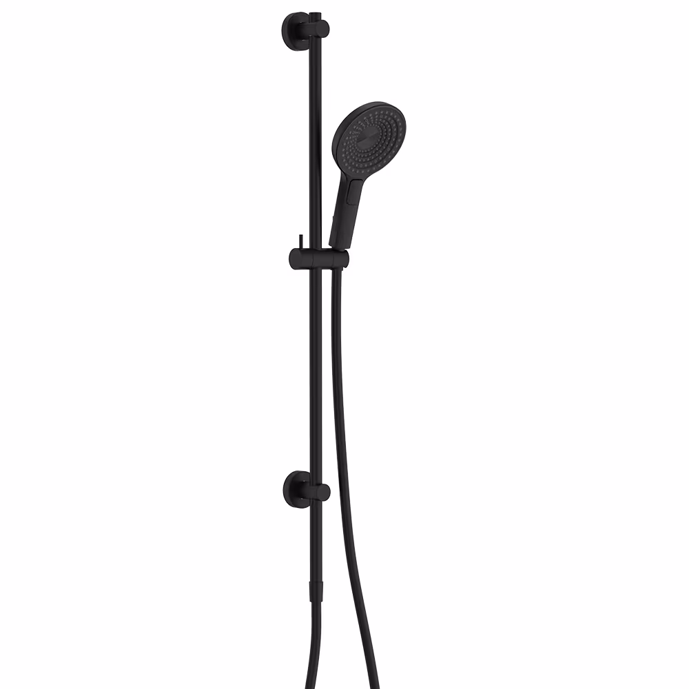 Fienza Kuro Rail Shower, Round — Matte Black