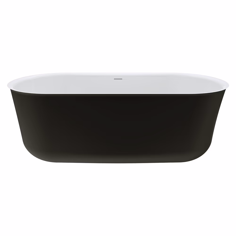 Fienza Windsor Freestanding Acrylic Bath, 1700mm — Matte Black