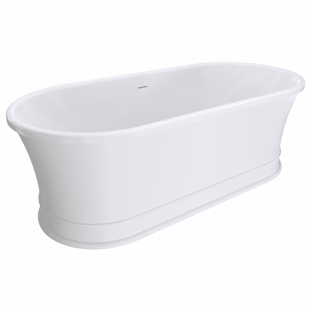 Fienza Lillian Freestanding Solid-Surface Bath, 1700mm — Matte White
