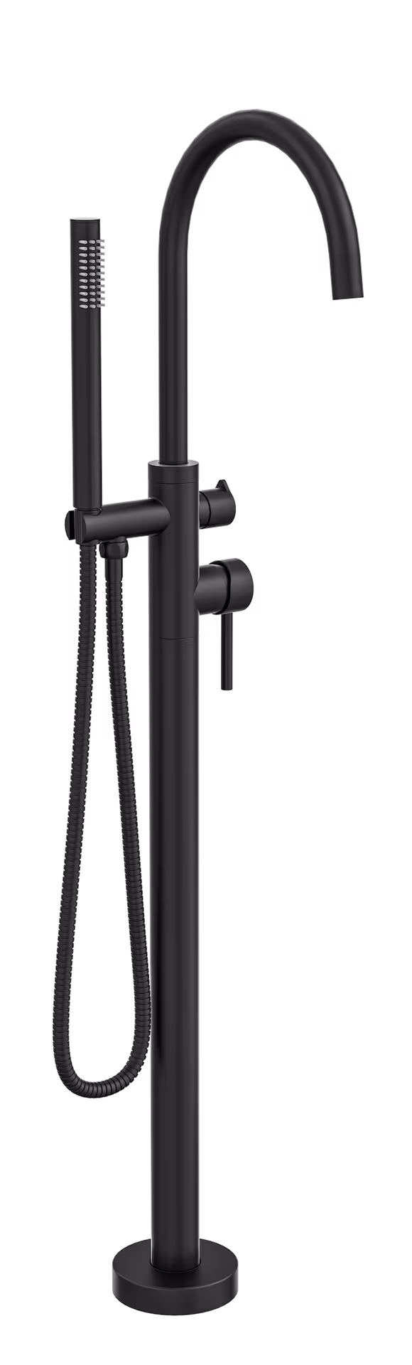 Linsol Nure Freestanding Bath Filler with Hand Shower (Matte Black)