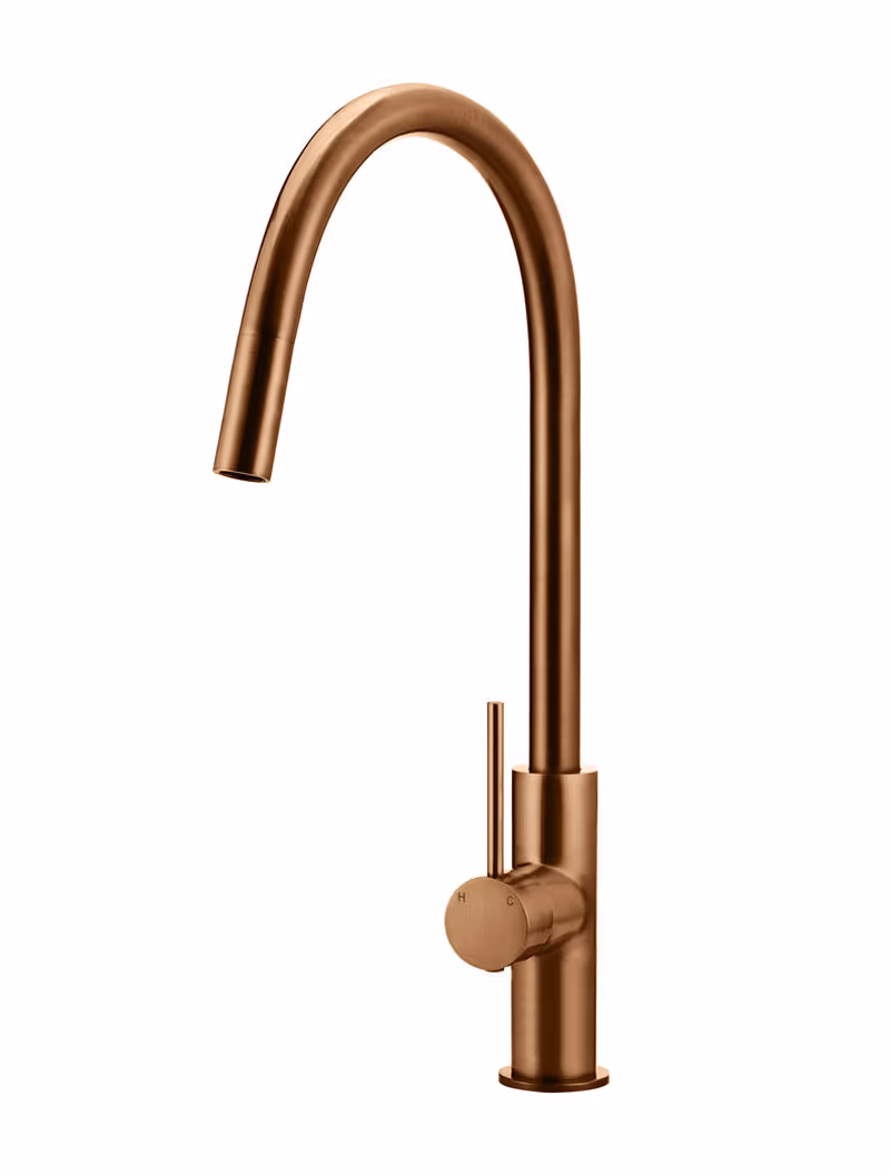 Meir Round Piccola Pull-Out Kitchen Mixer (Lustre Bronze)