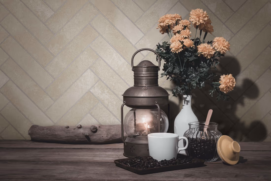 Soul — Olympic Tiles Herringbone Marble-Look Mosaic